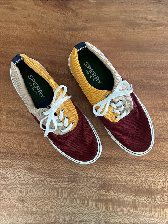 Sperry Other - Sperry Top-Sider Striper I| CVO Corduroy Colorblock Sneaker  "Khaki Multi" | S:9